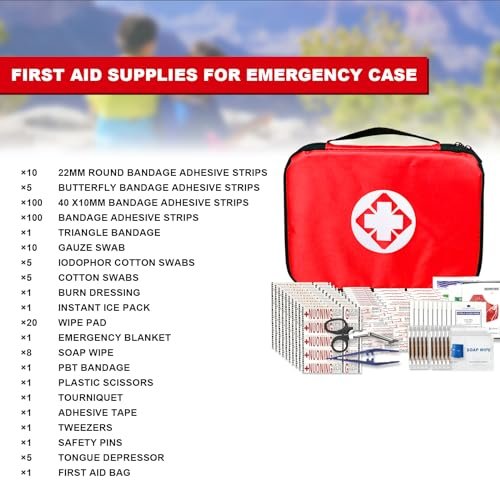 300PCS Portable First Aid Kit for Travel & Adventure