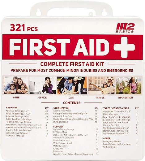 Complete 321-Piece First Aid Kit for Every Emergency