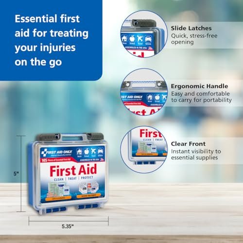 First Aid Only On-The-Go Kit: 105 Essential Supplies