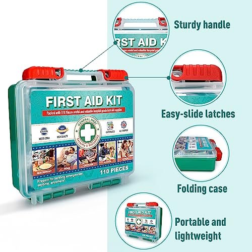 General Medi 110-Piece Premium First Aid Kit - Essential Safety