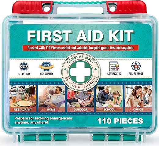 General Medi 110-Piece Premium First Aid Kit - Essential Safety