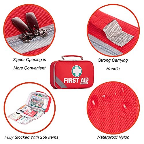 General Medi 2-in-1 First Aid Kit: 258 Essential Items!