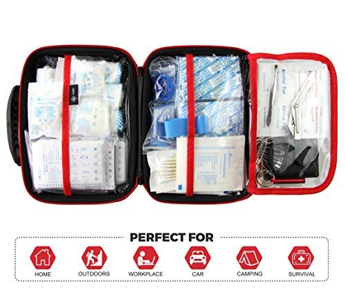 Ultimate 228-Piece Family First Aid Kit - Waterproof & Compact