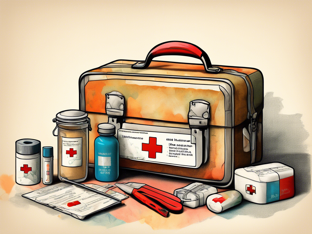 Adding Details: Enhancing Your First Aid Kit Drawing with Color and Texture